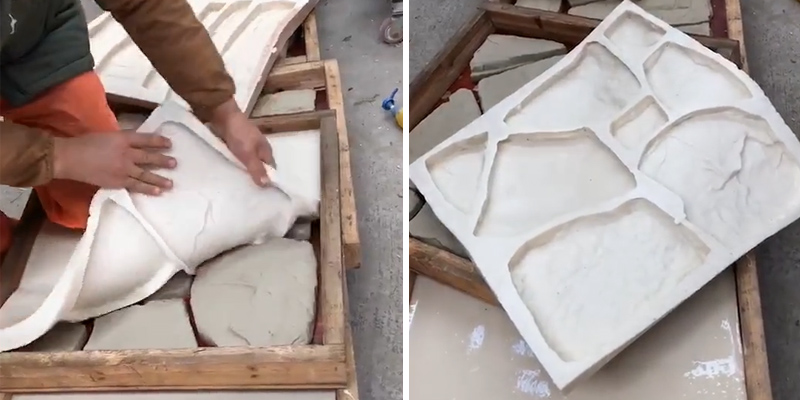 不同形狀人造文化石硅膠模具脫模 不同形狀人造文化石硅膠模具脫模